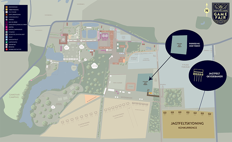 Oversigtskort Jagtfeltskydning Riffel