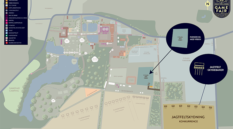 Oversigtskort Jagtfeltskydning Riffel