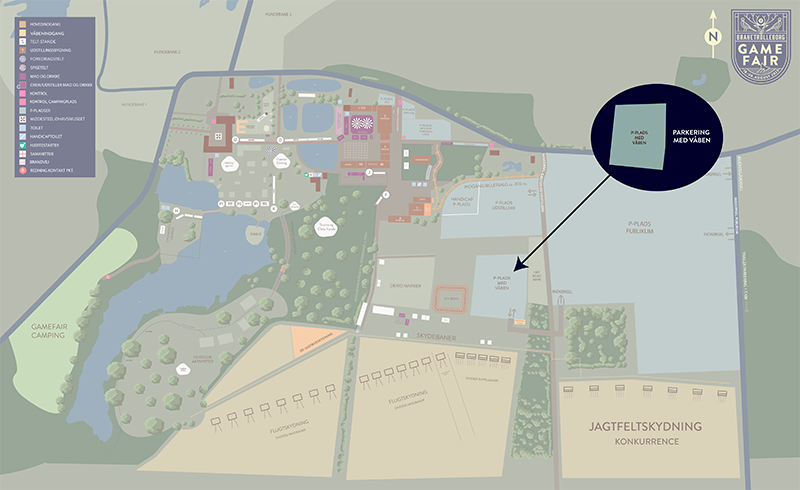 Oversigtskort Våbenparkering